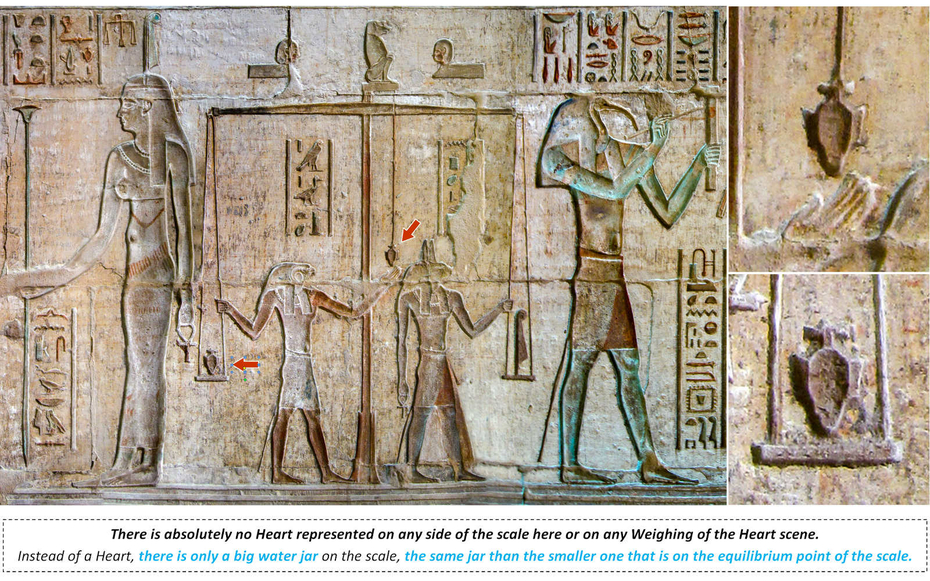 Weighing of the Heart Justice Ceremony Hathor Temple Relief Ancient Egyptian Deir el Medina
